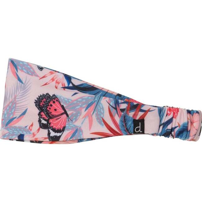 Printed Swimwear Headband, Pink And Blue Butterflies