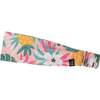 Printed Swimwear Headband, Light Pink Tropical Flowers - Bows - 1 - thumbnail