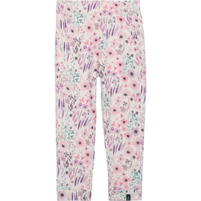 Printed Sweatpant Pink Watercolor Flowers - Deux par Deux Pants ...