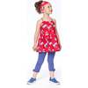 Printed Sleeveless Tunic, Red Flowers - Blouses - 2
