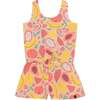 Printed Sleeveless Knotted Jumpsuit, Coral Fruits - Rompers - 1 - thumbnail