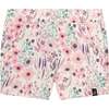 Printed Short With Pocket Pink Watercolor Flowers - Shorts - 1 - thumbnail
