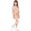 Printed Sleeveless Knotted Jumpsuit, Coral Fruits - Rompers - 3