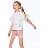 Printed Short With Side Pocket, Dusty Pink Polka Dots - Shorts - 2
