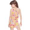 Printed Sleeveless Knotted Jumpsuit, Coral Fruits - Rompers - 4