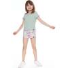 Printed Short With Pocket Pink Watercolor Flowers - Shorts - 4