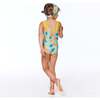 Printed One-Piece Swimsuit, Blue Pineapple - One Pieces - 3