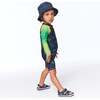 Printed One-Piece Rashguard, Black Dinosaurs - Rash Guards - 3