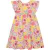Printed Midi Dress, Coral Fruits - Dresses - 1 - thumbnail