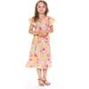 Printed Midi Dress, Coral Fruits - Dresses - 2