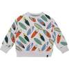 Printed French Terry Top, Light Grey Mix Surfboards - Sweatshirts - 1 - thumbnail
