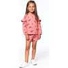 Printed French Terry Shorts, Coral Watermelon - Shorts - 2
