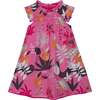Printed Dress With Smocking Fuchsia Pink - Dresses - 1 - thumbnail
