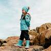 Printed Rain Boots, Dusty Blue Mini Flowers - Boots - 2