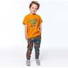 Printed French Terry Pant, Charcoal Grey Multicolor Dinosaurs - Sweatpants - 3