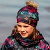 Printed Detachable Pompom Hat, Black Butterflies - Hats - 2