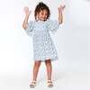 Printed Dress, White And Little Blue Flowers - Dresses - 4