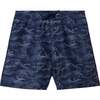 Printed Boardshort, Navy Blue Sharks - Swim Trunks - 1 - thumbnail