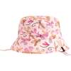 Printed Beach Hat, Pink Dragonflies - Hats - 1 - thumbnail