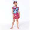 Printed Boardshort, Pink Roses - Swim Trunks - 2
