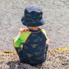 Printed Beach Hat, Black Dinosaurs - Hats - 2