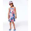 Printed Beach Dress, Pink And Blue Butterflies - Dresses - 3