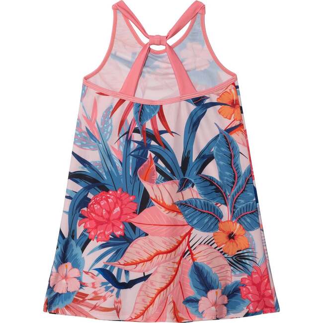 Printed Beach Dress, Pink And Blue Butterflies - Dresses - 4
