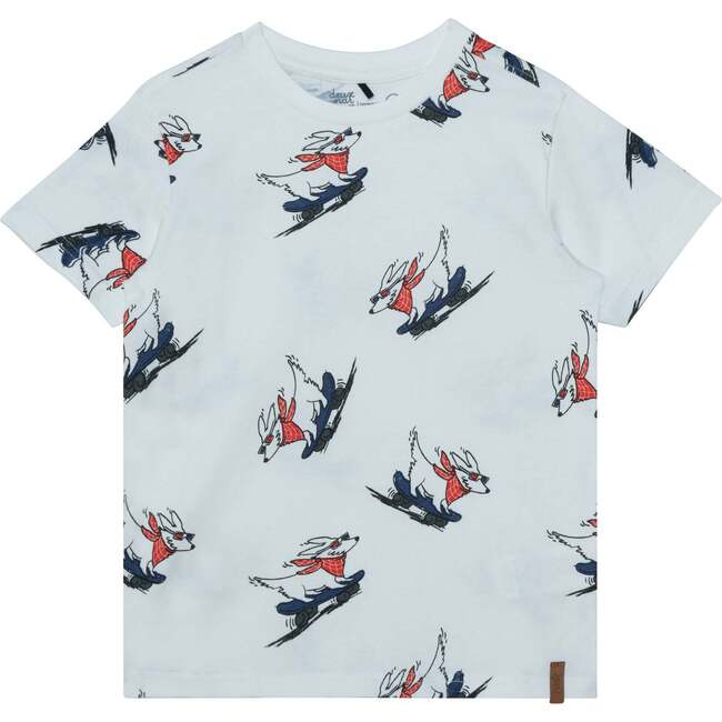 Printed Jersey T-Shirt, Off-White Dogs