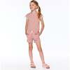 Printed Jumpsuit With Lace, Dusty Pink Polka Dots - Rompers - 2
