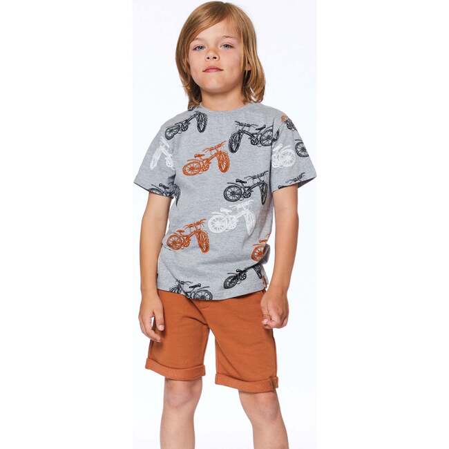 Printed Jersey T-Shirt, Light Heather Grey Bikes - Tees - 3