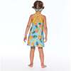 Printed Beach Dress, Blue Pineapple - Dresses - 3 - thumbnail
