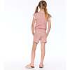 Printed Jumpsuit With Lace, Dusty Pink Polka Dots - Rompers - 3
