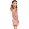 Printed Jumpsuit With Lace, Dusty Pink Polka Dots - Rompers - 4