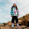 Printed 3-in-1 Rain Set, Multicolor Flowers And Black - Raincoats - 2