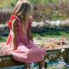 Plaid Dress With Ruffle Sleeves, Cinnamon Pink - Dresses - 2