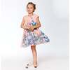 Pleated Dress With Border, Print Peach Pink - Dresses - 3
