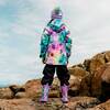 Printed 3-in-1 Rain Set, Multicolor Flowers And Black - Raincoats - 3