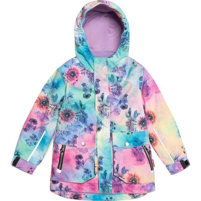Printed 3-in-1 Rain Set, Multicolor Flowers And Black - Raincoats - 4