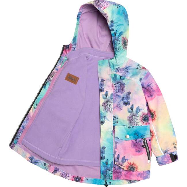 Printed 3-in-1 Rain Set, Multicolor Flowers And Black - Raincoats - 5