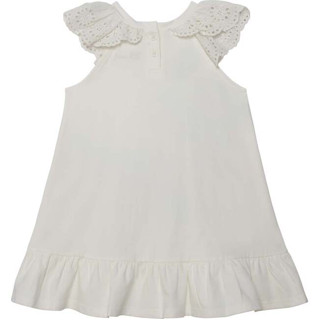 Organic Cotton Tunic With Eyelet Sleeves, White - Shirts - 3