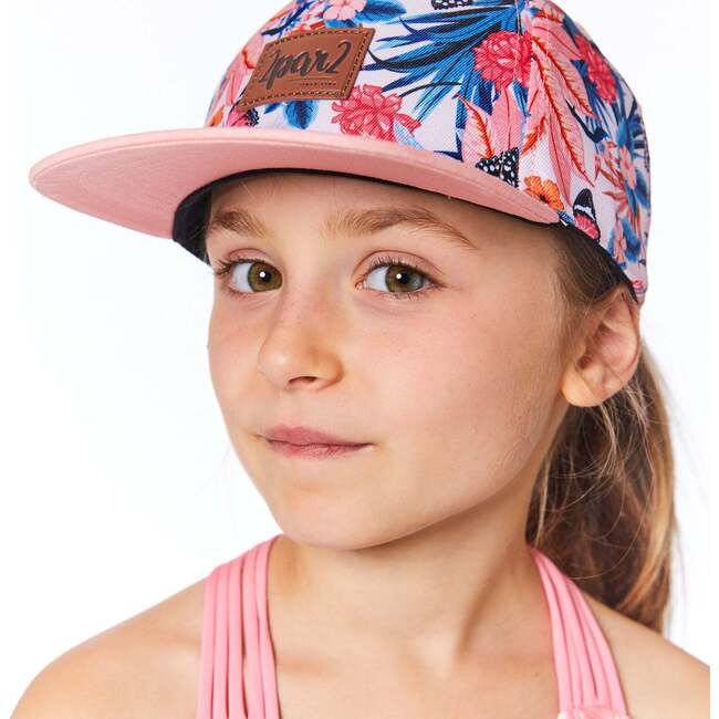 Printed Cap, Pink And Blue Butterflies - Hats - 2