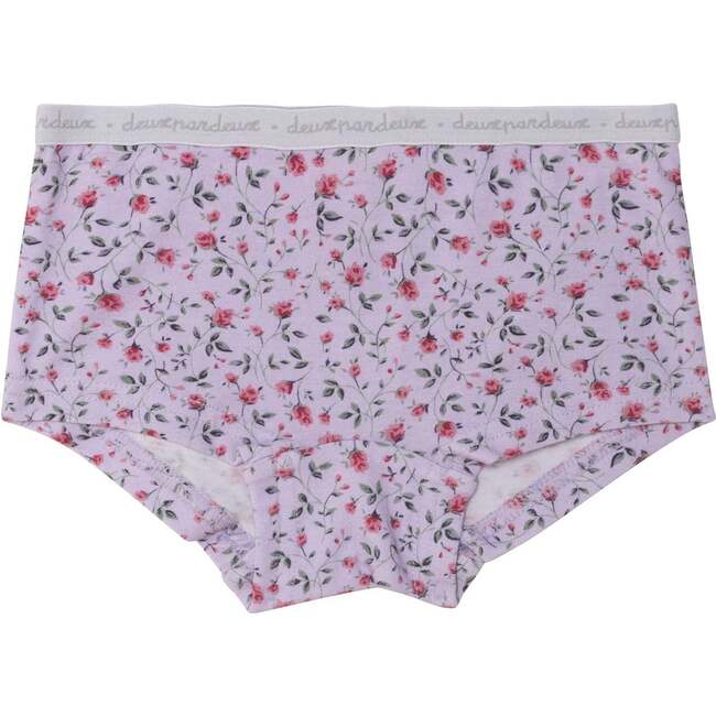 Printed Boyshort Pantie, Lilac Little Flowers - Underwear - 1