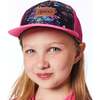 Printed Cap, Pink And Black Butterflies - Hats - 3