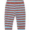 Organic Cotton Top And Pant Set, White Fish Print With Blue Stripe - Mixed Apparel Set - 3