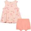 Organic Cotton Printed Top And Short Set, Pink Snails - Mixed Apparel Set - 1 - thumbnail