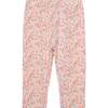 Organic Cotton Printed Tunic And Leggings Set, Peach And Pink Little Flowers - Mixed Apparel Set - 3
