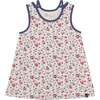 Organic Cotton Printed Sleeveless Tunic, Oatmeal Mix Little Flowers - Shirts - 1 - thumbnail