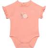 Organic Cotton Printed Onesie And Capri Set, Peach And Pink Snails - Mixed Apparel Set - 2