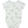 Organic Cotton Printed Onesie And Shortall Set, Heather Beige Alligator - Mixed Apparel Set - 2