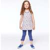 Organic Cotton Printed Sleeveless Tunic, Oatmeal Mix Little Flowers - Shirts - 2